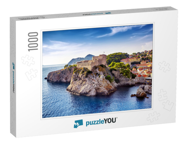 The General View of Dubrovnik - Fortresses Lovrijenac & B... Jigsaw Puzzle with 1000 pieces