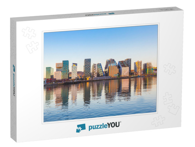 Modern Buildings in Oslo, Norway, with Their Reflection I... Jigsaw Puzzle