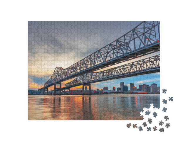 New Orleans, Louisiana, USA At Crescent City Connection Br... Jigsaw Puzzle with 1000 pieces