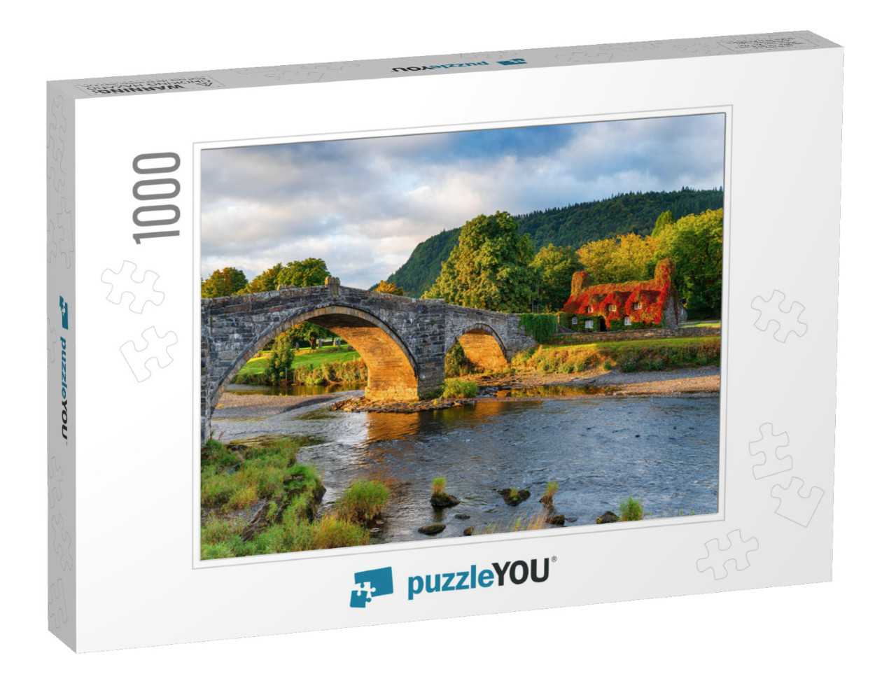 Autumn At Llanrwst Bridge in North Wales... Jigsaw Puzzle with 1000 pieces