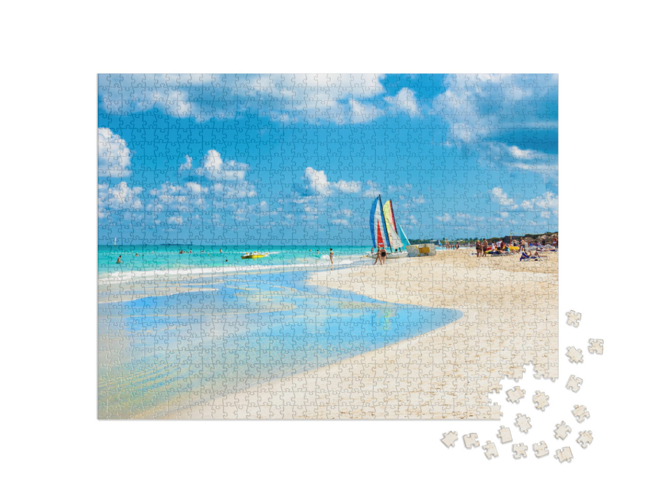 The Famous Beach of Varadero in Cuba with a Calm Turquois... Jigsaw Puzzle with 1000 pieces