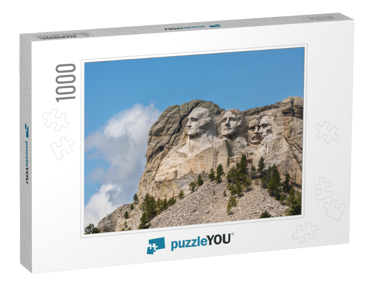 Side View of Mount Rushmore with Sunlight... Jigsaw Puzzle with 1000 pieces