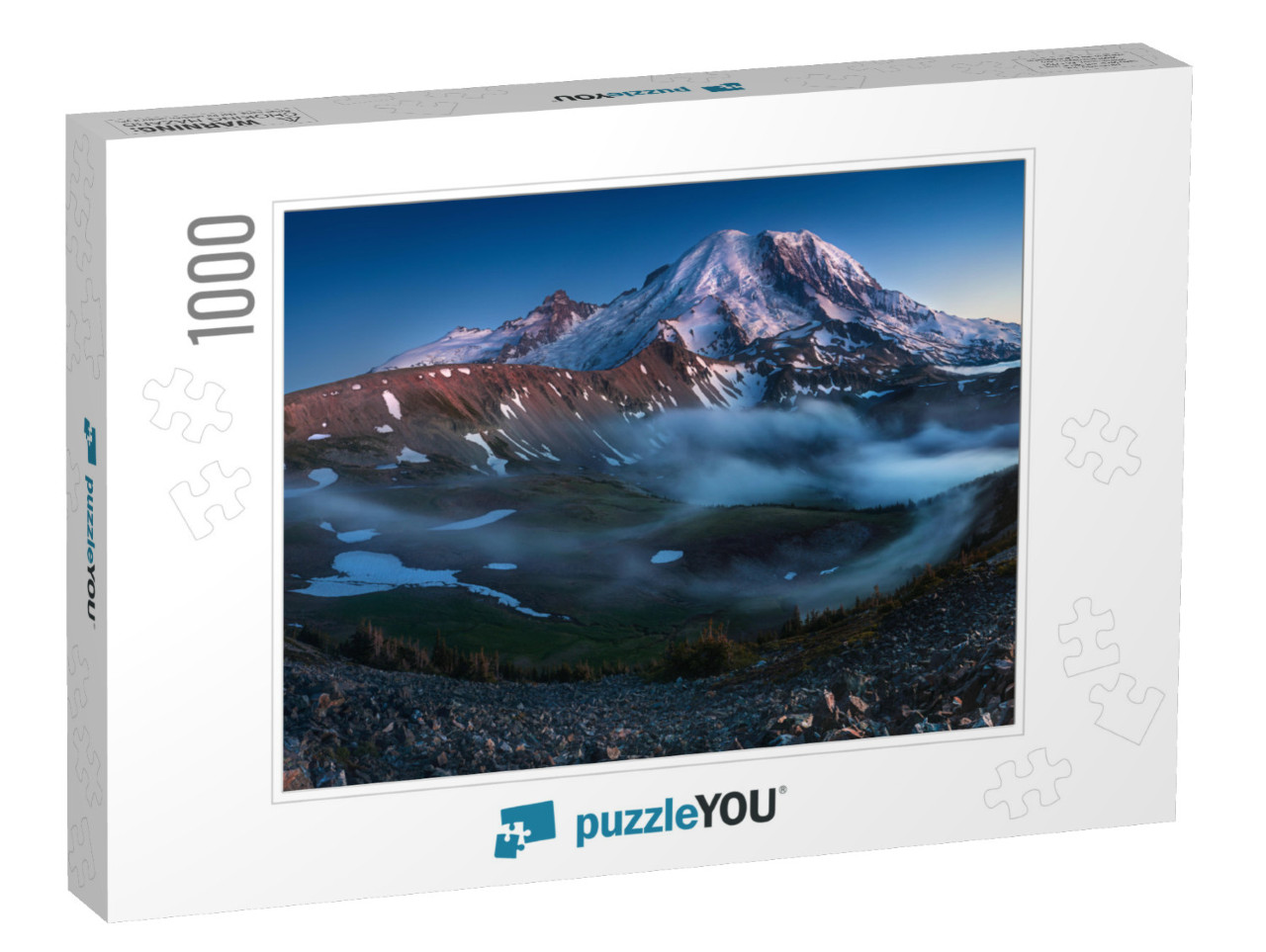 Mount Rainier in the Dusk At Mount Rainier National Park... Jigsaw Puzzle with 1000 pieces