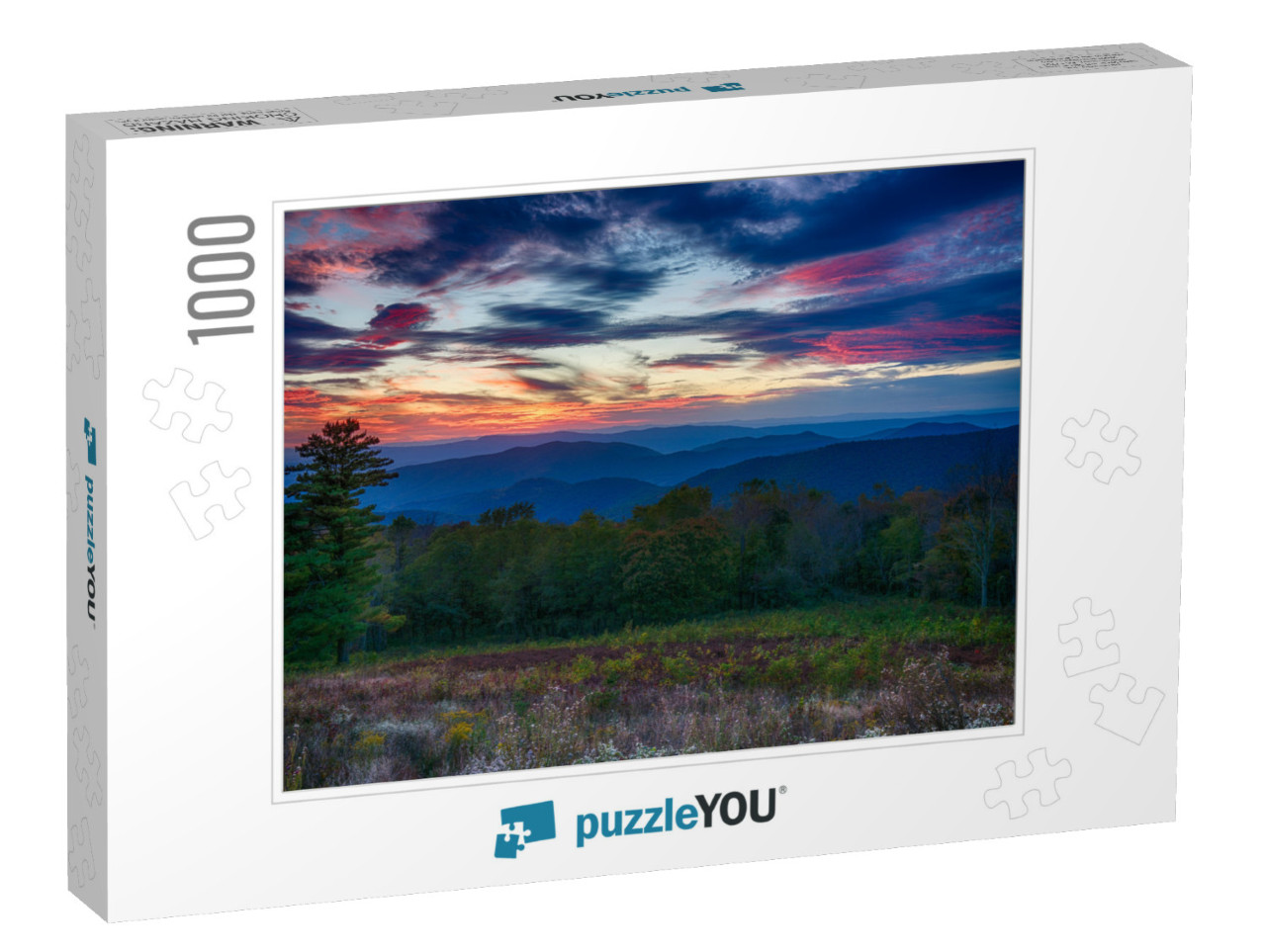 Sunset Over the Blue Ridge Mountains in Shenandoah Nation... Jigsaw Puzzle with 1000 pieces