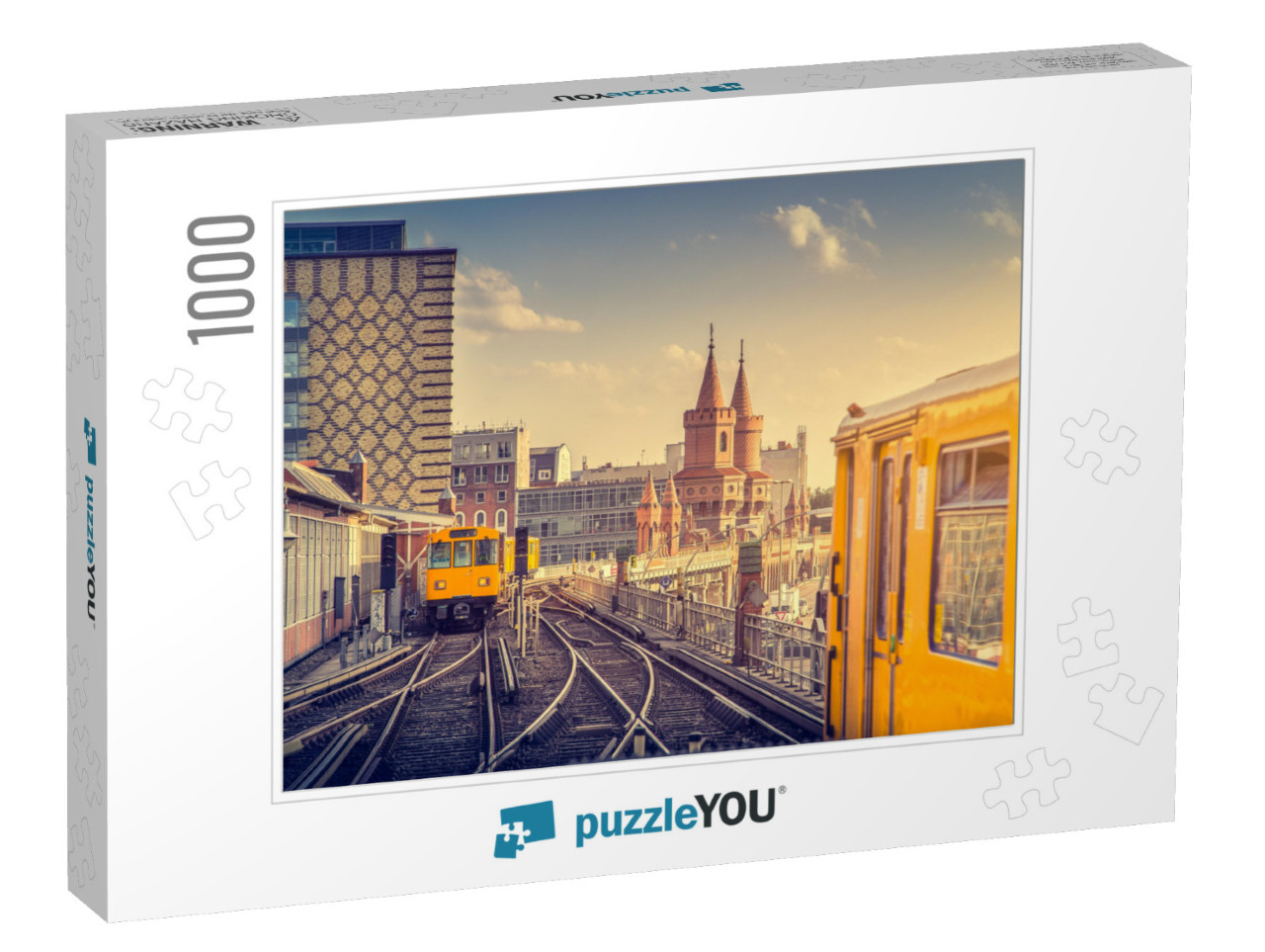 Panoramic View of Berliner U-Bahn with Oberbaum Bridge in... Jigsaw Puzzle with 1000 pieces