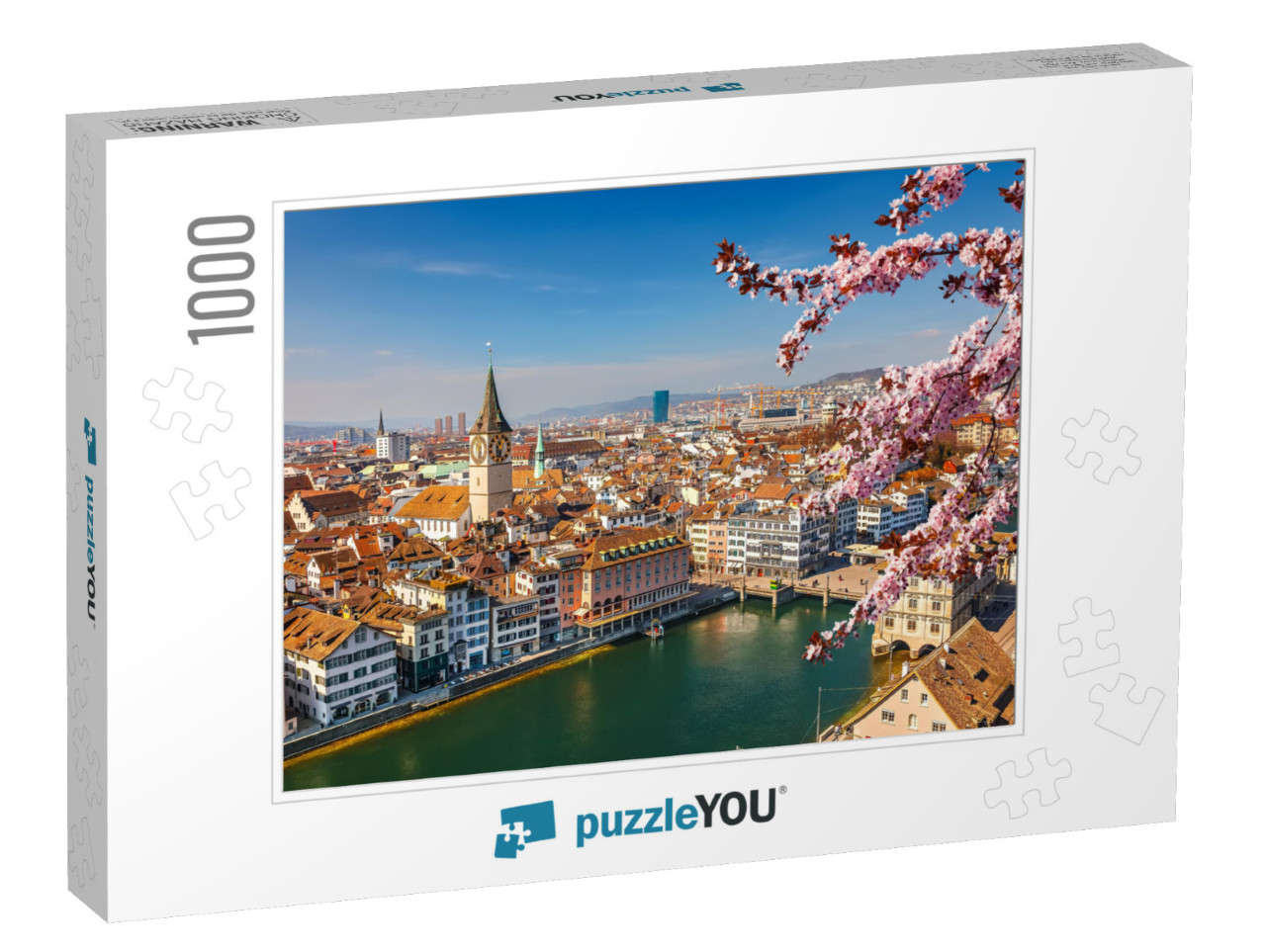 Downtown of Zurich At Spring Sunny Day... Jigsaw Puzzle with 1000 pieces