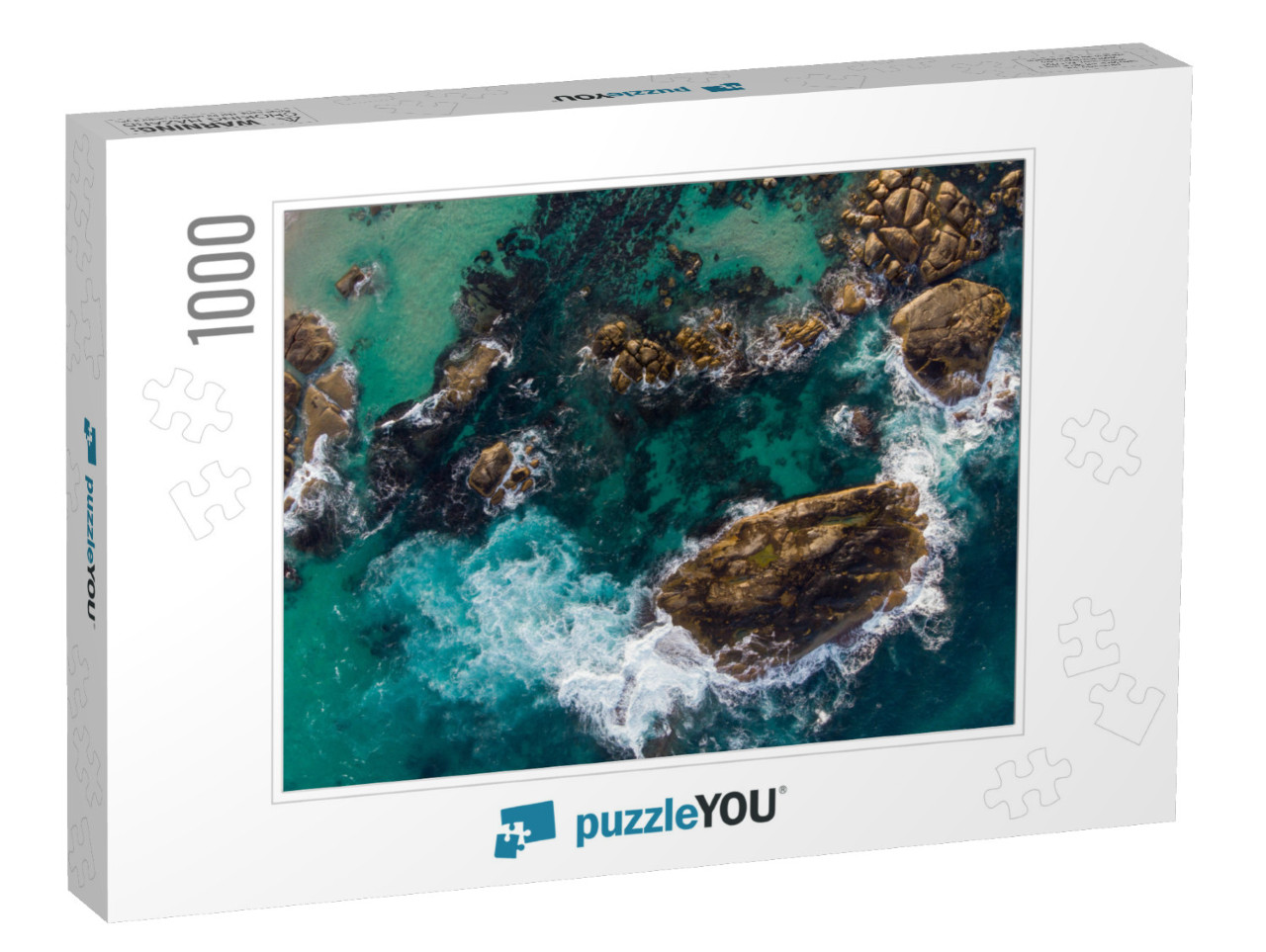 Aerial View of Rocky Coastline, Greens Pool Beach, Crysta... Jigsaw Puzzle with 1000 pieces