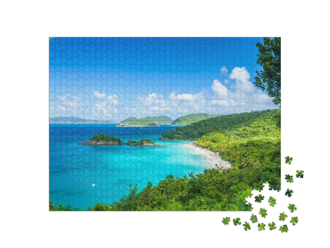 Trunk Bay, St John, United States Virgin Islands... Jigsaw Puzzle with 1000 pieces