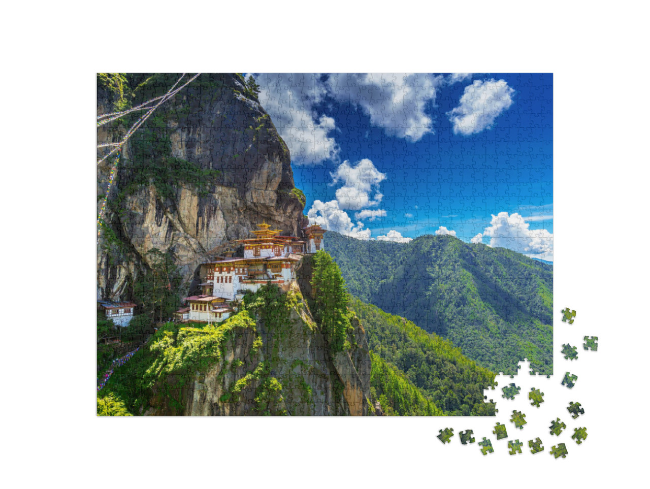 Taktshang Goemba, Tiger Nest Monastery, Bhutan... Jigsaw Puzzle with 1000 pieces