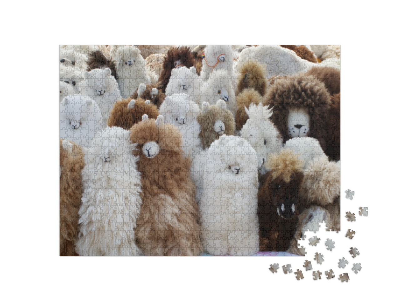 Stuffed Toys Made with Llama Fur in the Artisans Market i... Jigsaw Puzzle with 1000 pieces