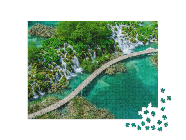 Lakes of the Plitvice Lakes National Park in Croatia... Jigsaw Puzzle with 1000 pieces