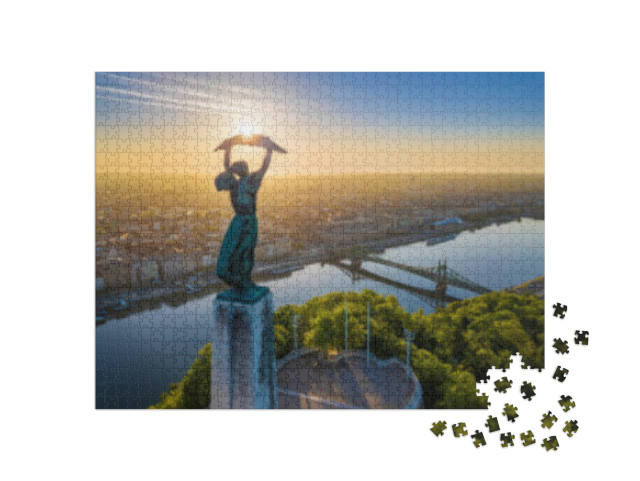 Budapest, Hungary - Aerial View of the Beautiful Hungaria... Jigsaw Puzzle with 1000 pieces