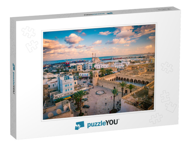 Beautiful Sunset in Sousse, Tunisia. Cityscape with the V... Jigsaw Puzzle