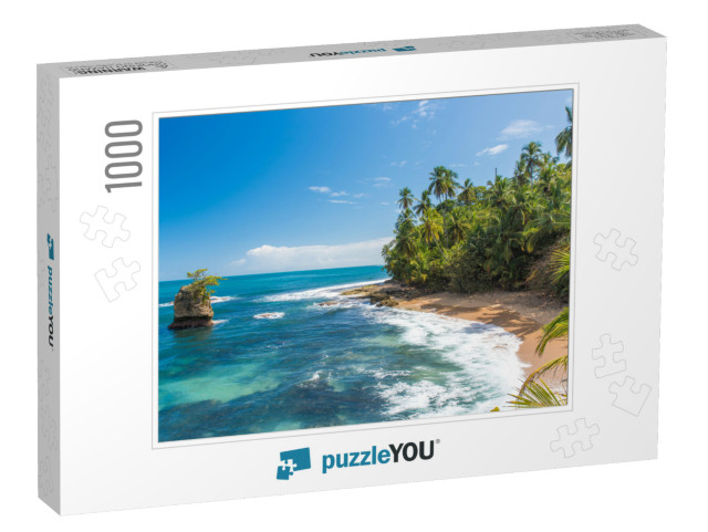 Wild Caribbean Beach of Manzanillo At Puerto Viejo, Costa... Jigsaw Puzzle with 1000 pieces