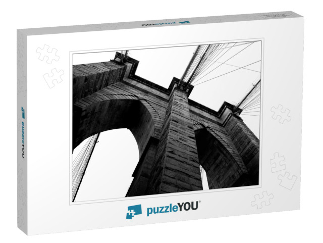 Famous Skyline of Downtown New York, Brooklyn Bridge & Ma... Jigsaw Puzzle