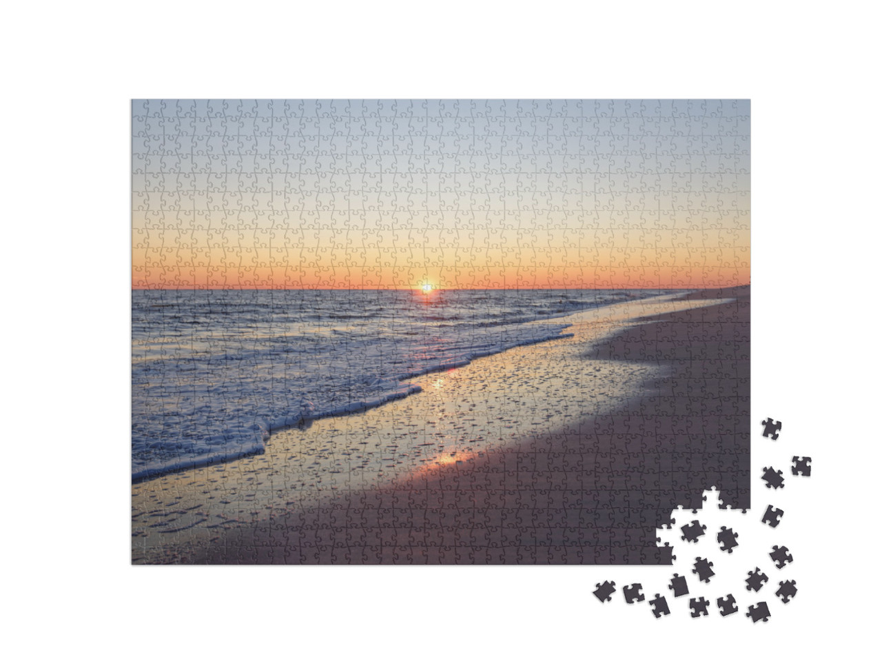 Sunset Over Sunset Beach, Cape May, Nj... Jigsaw Puzzle with 1000 pieces