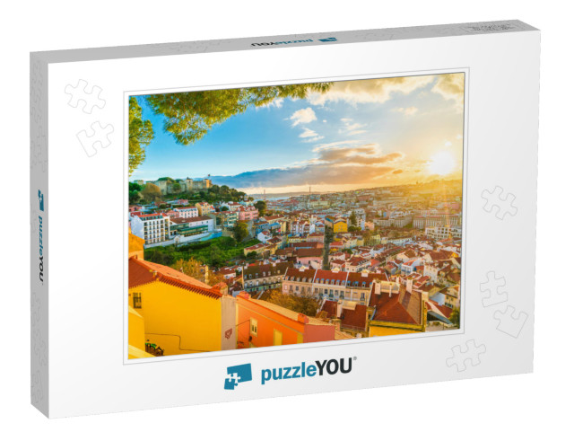 Panoramic View of Lisbon At Sunset, Portugal... Jigsaw Puzzle