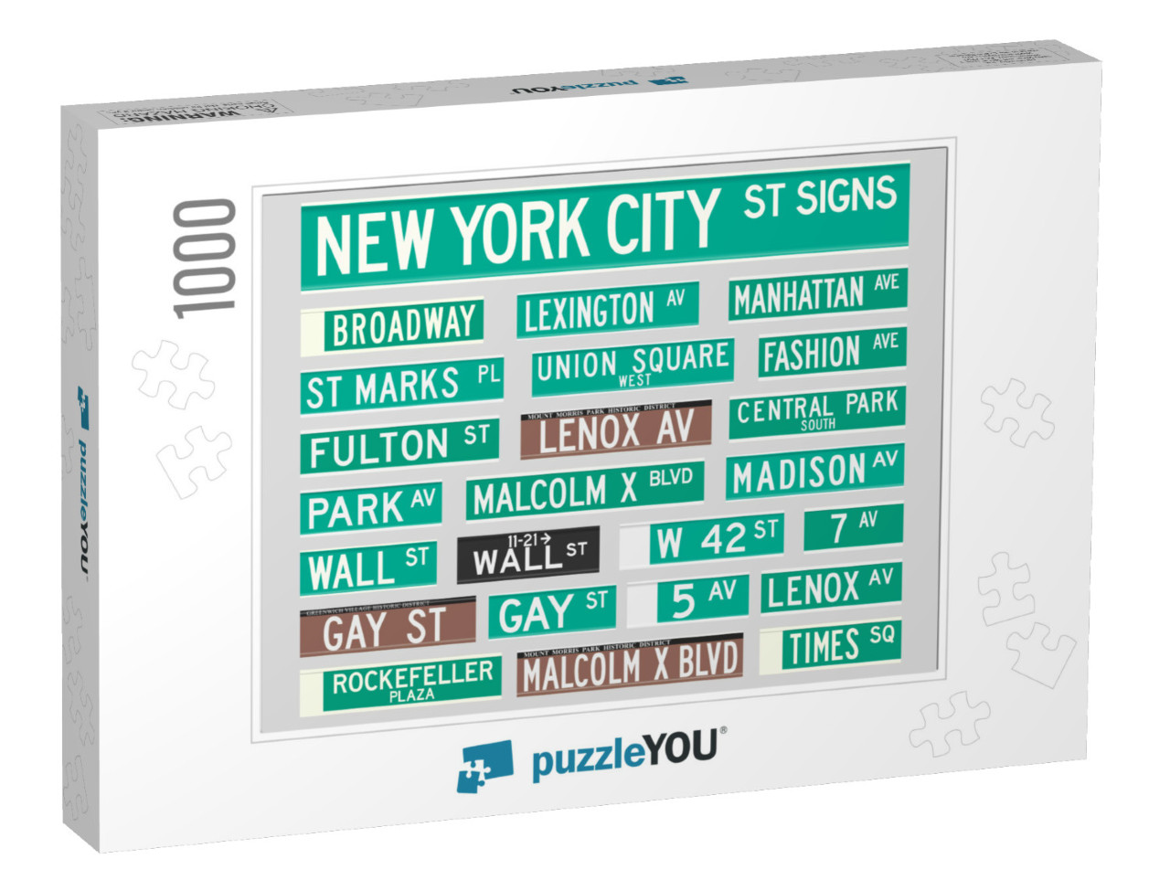 New York Street Signs... Jigsaw Puzzle with 1000 pieces