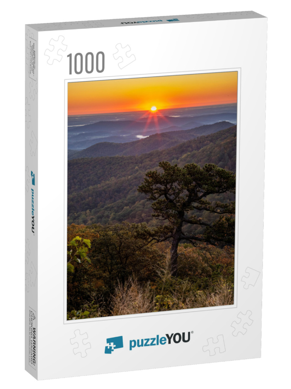 Usa, Virginia, Shenandoah National Park, Sunrise Along Sk... Jigsaw Puzzle with 1000 pieces