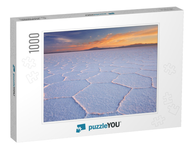 The Worlds Largest Salt Flat, Salar De Uyuni in Bolivia... Jigsaw Puzzle with 1000 pieces