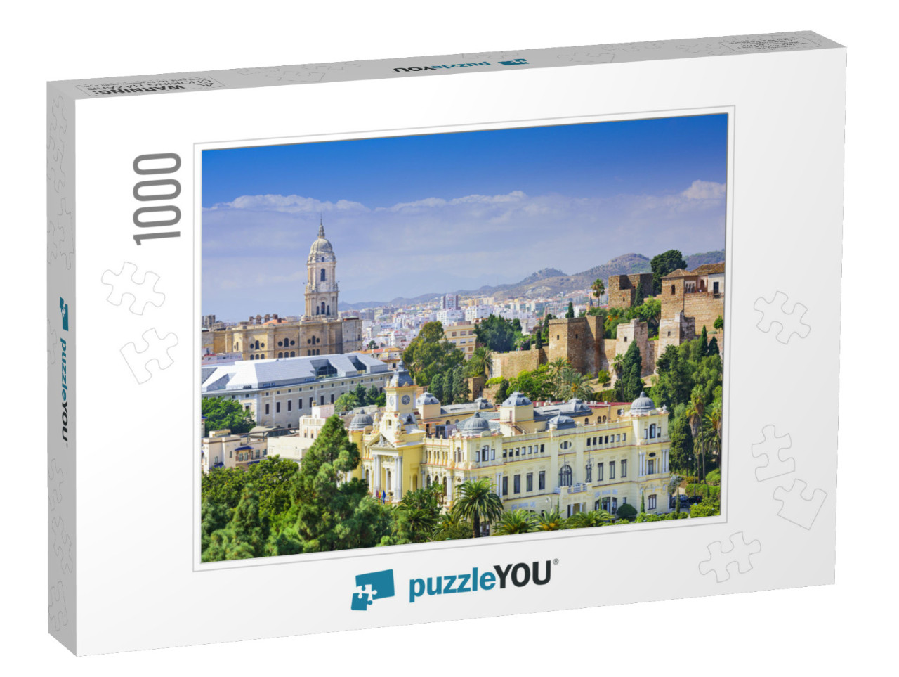 Malaga, Spain Cityscape At the Cathedral, City Hall & Alc... Jigsaw Puzzle with 1000 pieces