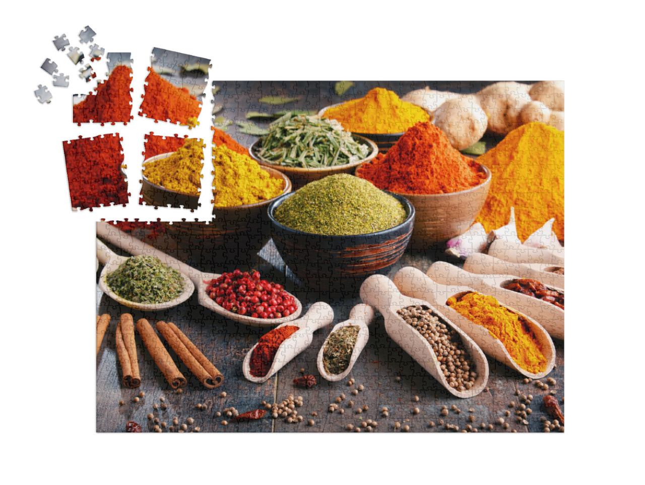 Variety of Spices & Herbs on Kitchen Table... | SMART SORTED® | Jigsaw Puzzle with 1000 pieces