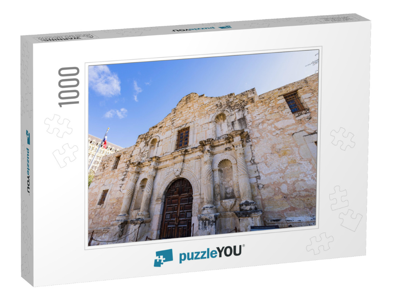 Sunny View of the Alamo At Texas... Jigsaw Puzzle with 1000 pieces