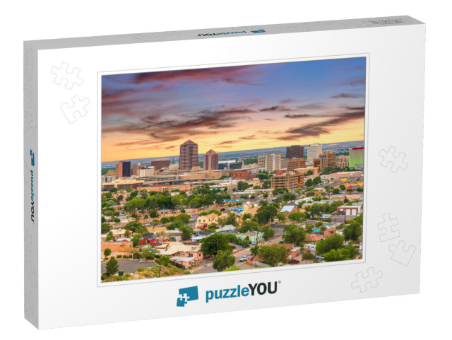 Albuquerque, New Mexico, USA Downtown Cityscape At Twiligh... Jigsaw Puzzle