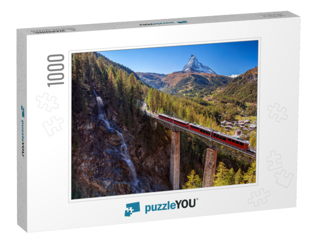 Zermatt, Switzerland. Image of Swiss Alps with Gornergrad... Jigsaw Puzzle with 1000 pieces