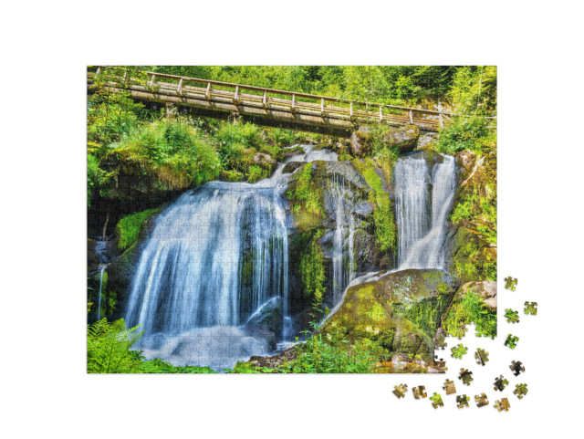 Triberg Falls, One of the Highest Waterfalls in Germany -... Jigsaw Puzzle with 1000 pieces