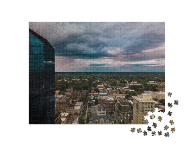 Aerial View of Downtown Lexington, Kentucky, Bluegrass Re... Jigsaw Puzzle with 1000 pieces