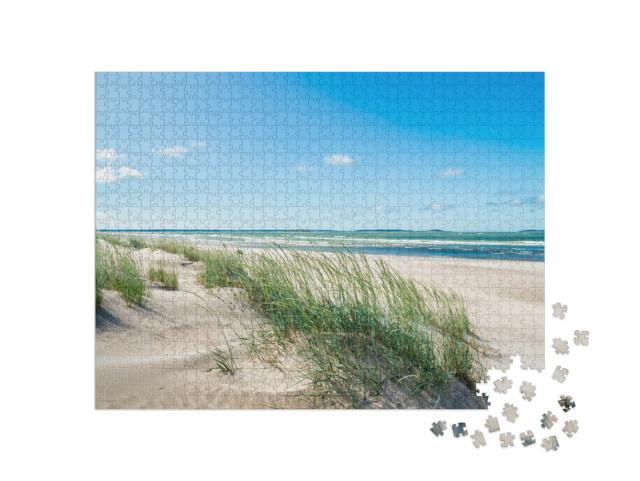 Beautiful Sandy Beach Yyteri At Summer, in Pori, Finland... Jigsaw Puzzle with 1000 pieces