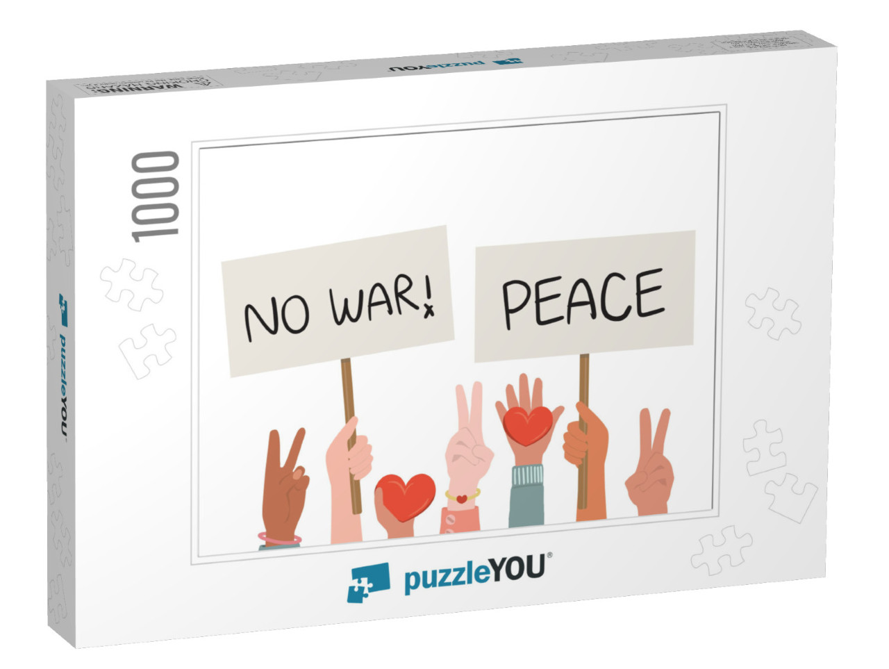 Day of Peace Background. People Concept. Against War, Vio... Jigsaw Puzzle with 1000 pieces