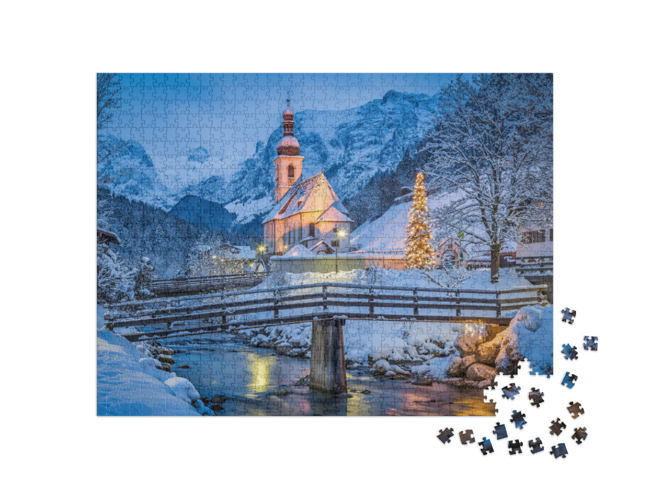 Beautiful Twilight View of Sankt Sebastian Pilgrimage Chu... Jigsaw Puzzle with 1000 pieces