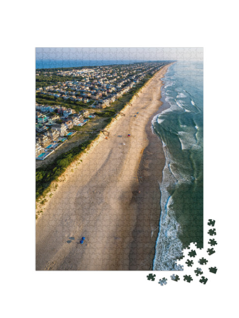 Aerial View of Corolla North Carolina Beaches... Jigsaw Puzzle with 1000 pieces