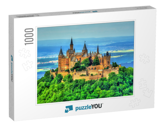 View of Hohenzollern Castle in the Swabian Alps - Baden-W... Jigsaw Puzzle with 1000 pieces