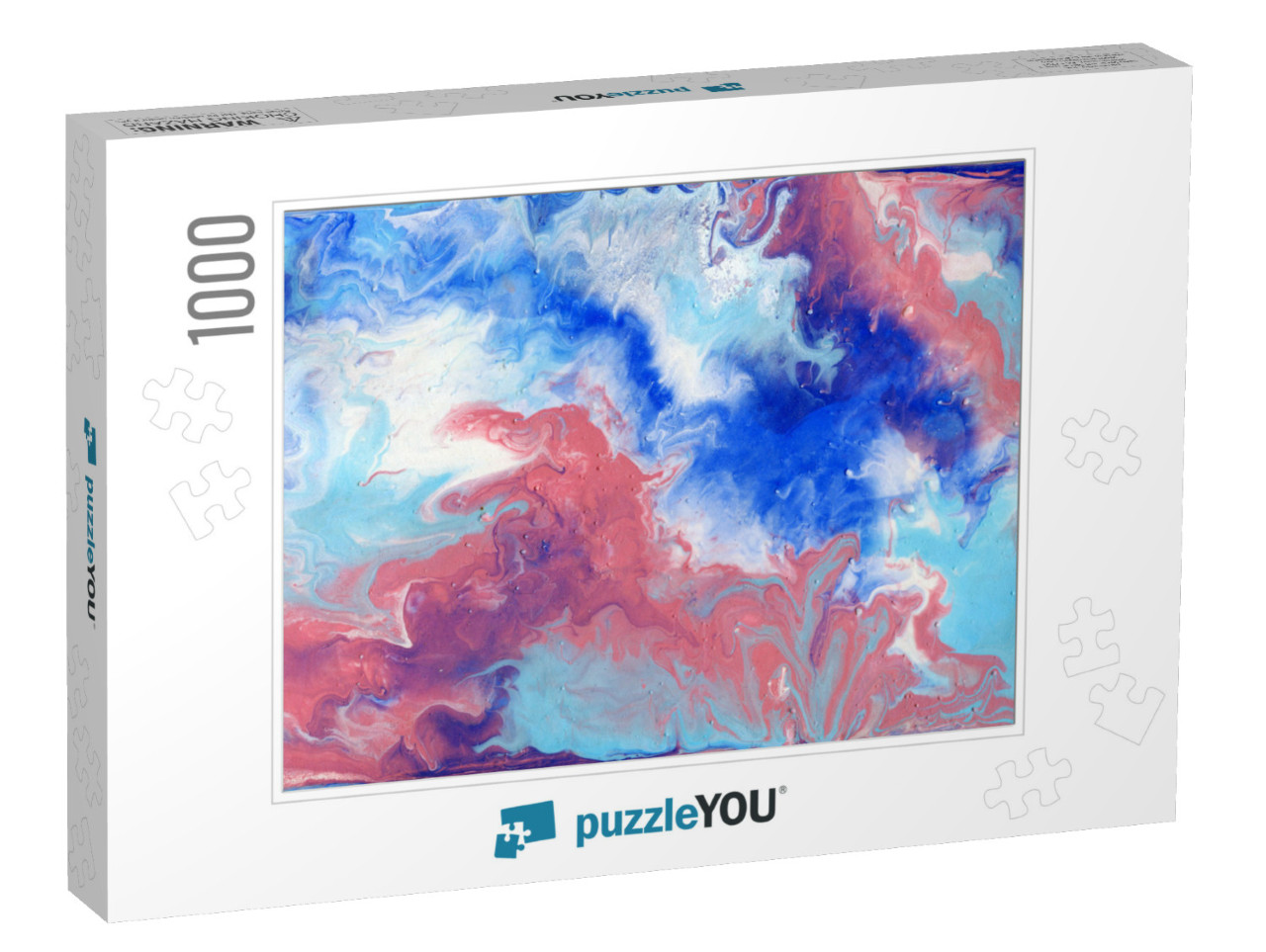 Fluid Art. Abstract Colorful Acrylic Background. Liquid M... Jigsaw Puzzle with 1000 pieces