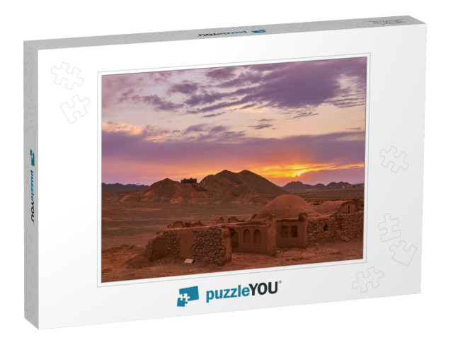 Beautiful Sunset At Towers of Silence, Yazd... Jigsaw Puzzle