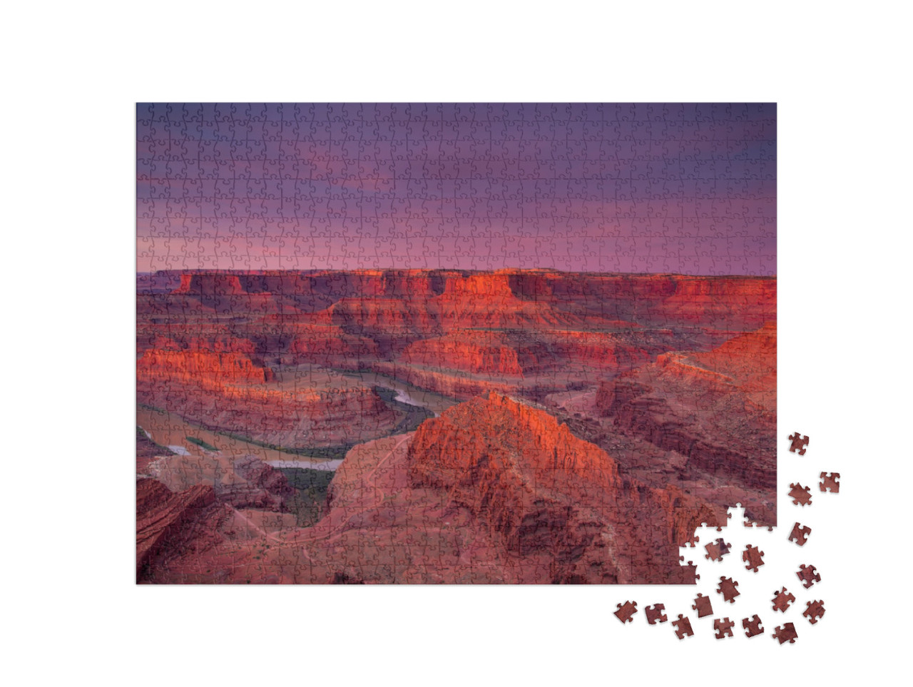 Beautiful Dead Horse Point Vista During a Dramatic Sunris... Jigsaw Puzzle with 1000 pieces