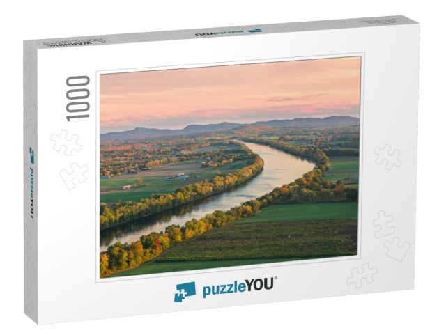 Sugarloaf Mountain Overlooking Connecticut River in the F... Jigsaw Puzzle with 1000 pieces