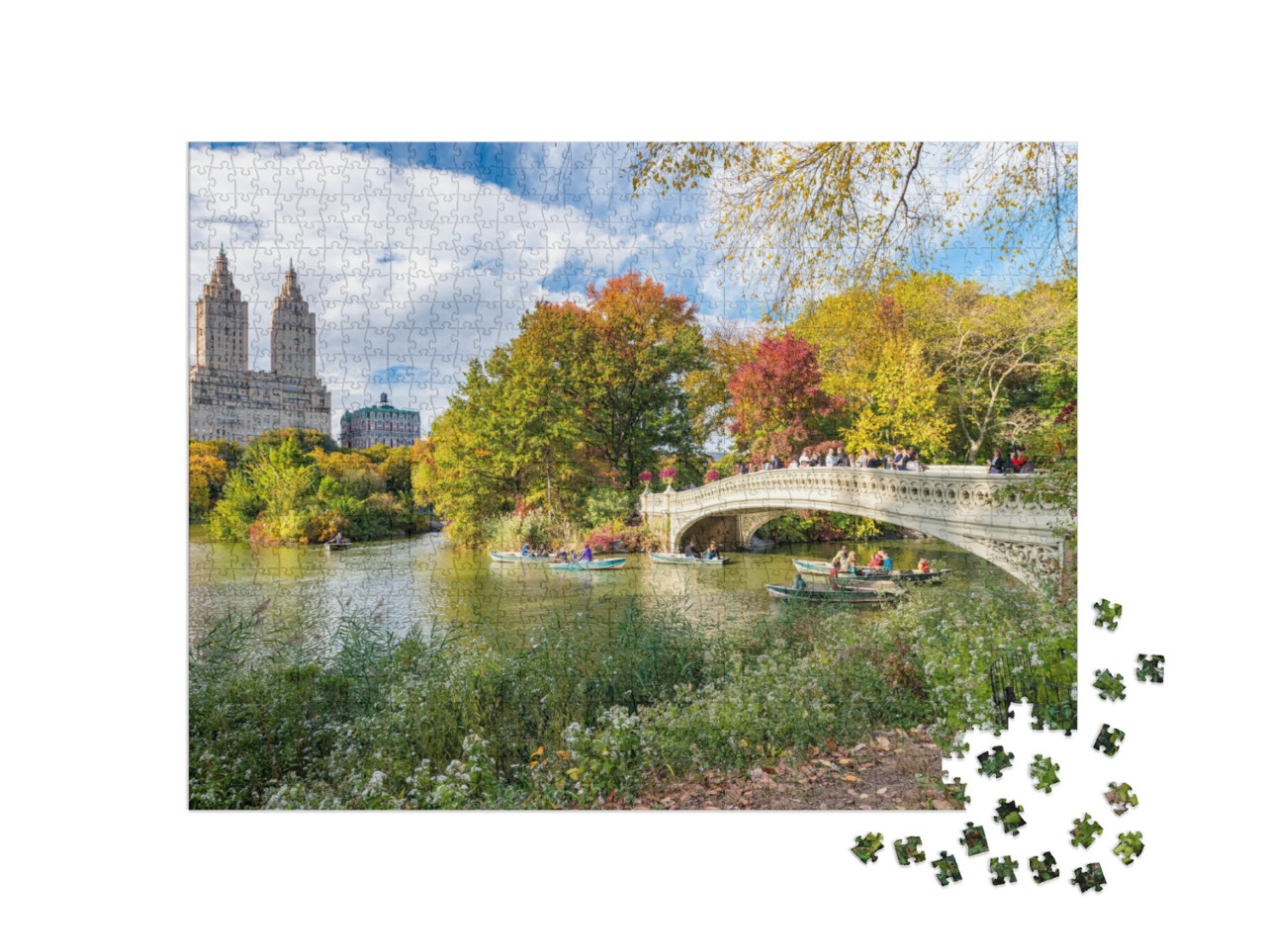 Beautiful Foliage Colors of New York Central Park... Jigsaw Puzzle with 1000 pieces