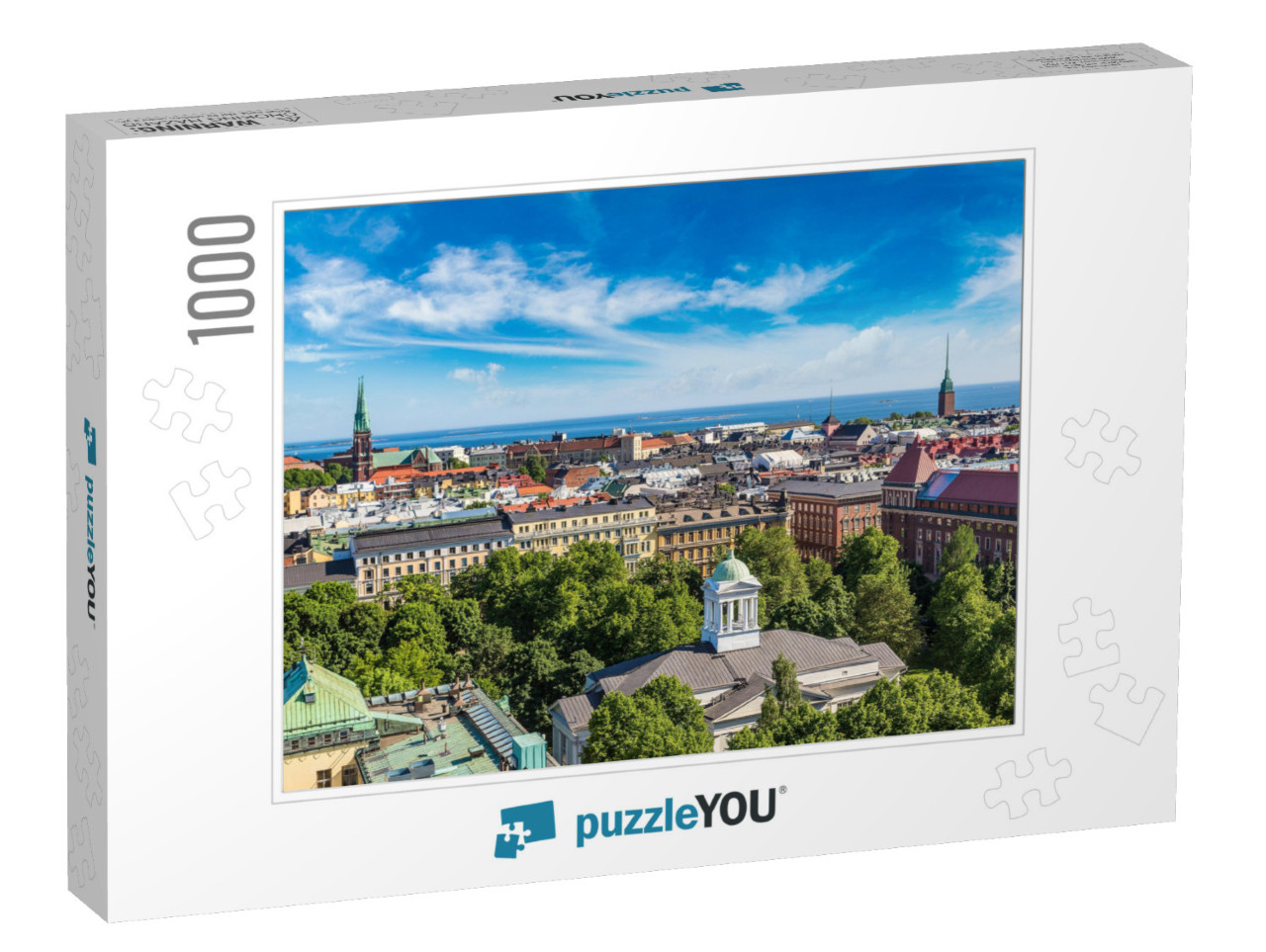 Panoramic Aerial View of Helsinki in a Beautiful Summer D... Jigsaw Puzzle with 1000 pieces