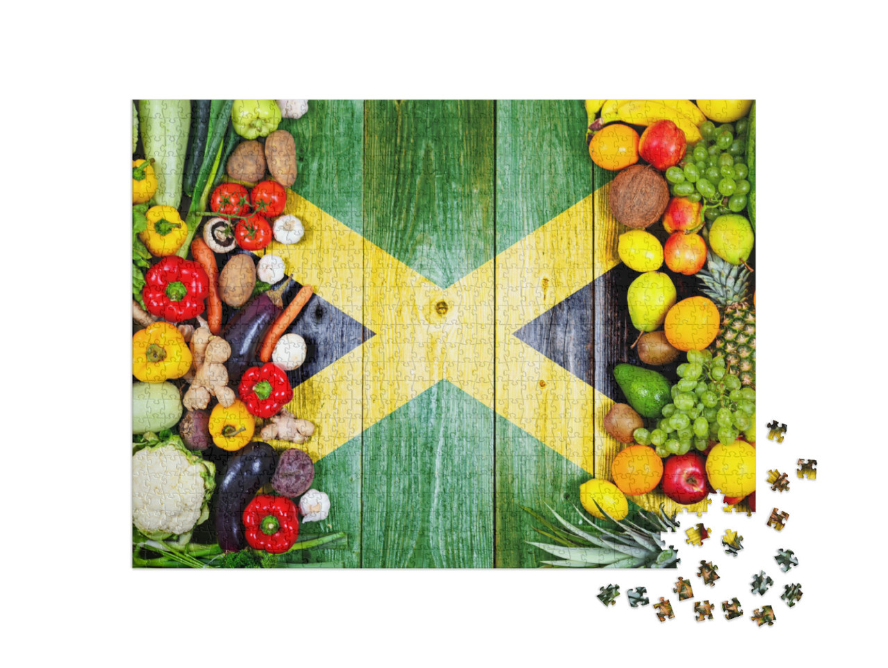 Fresh Fruits & Vegetables from Jamaica... Jigsaw Puzzle with 1000 pieces