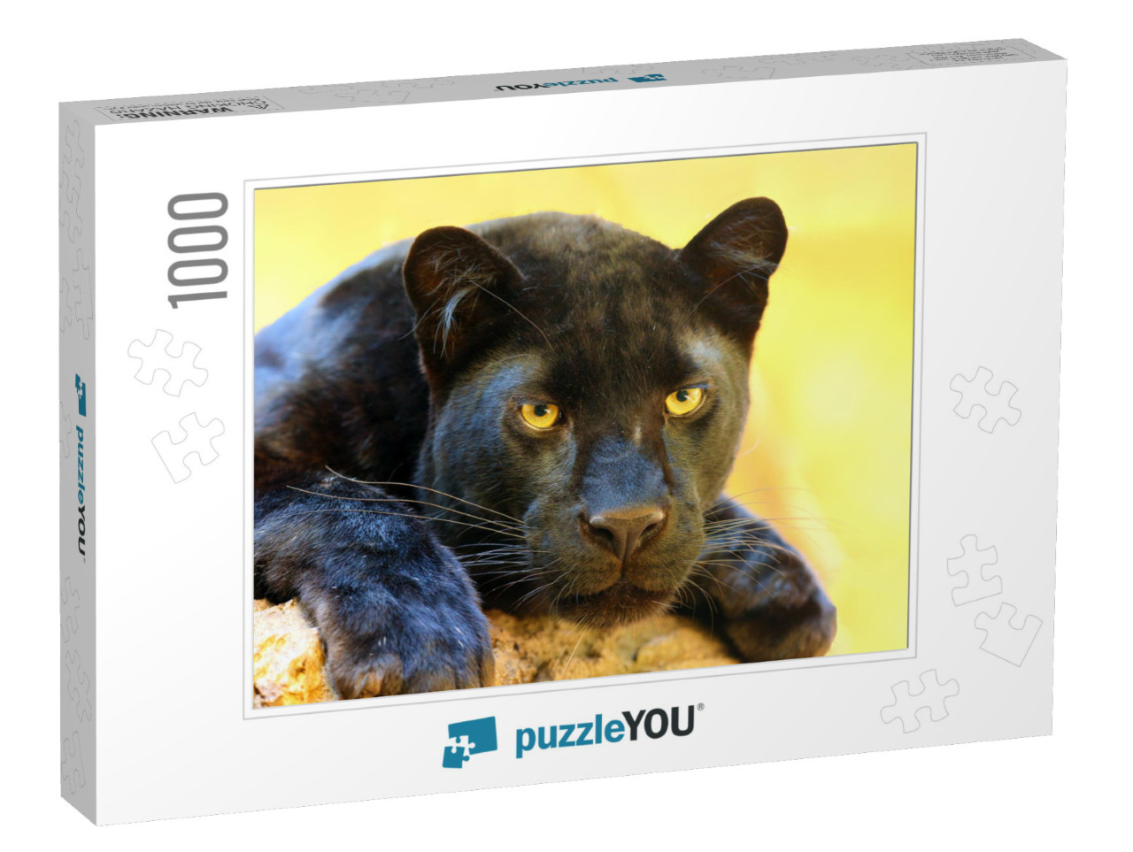 The Leopard Panthera Pardus Portrait. Melanistic Leopard... Jigsaw Puzzle with 1000 pieces