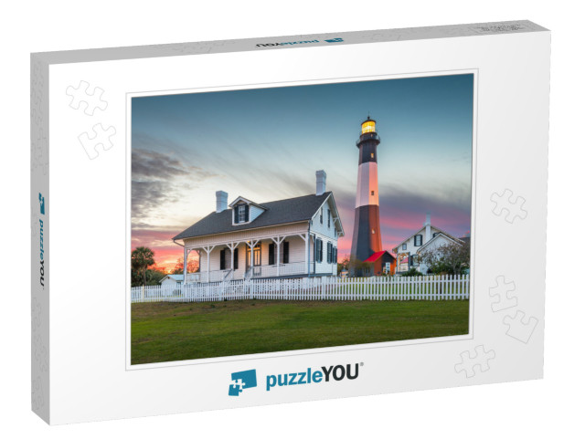 Tybee Island, Georgia, USA At the Lighthouse At Dusk... Jigsaw Puzzle