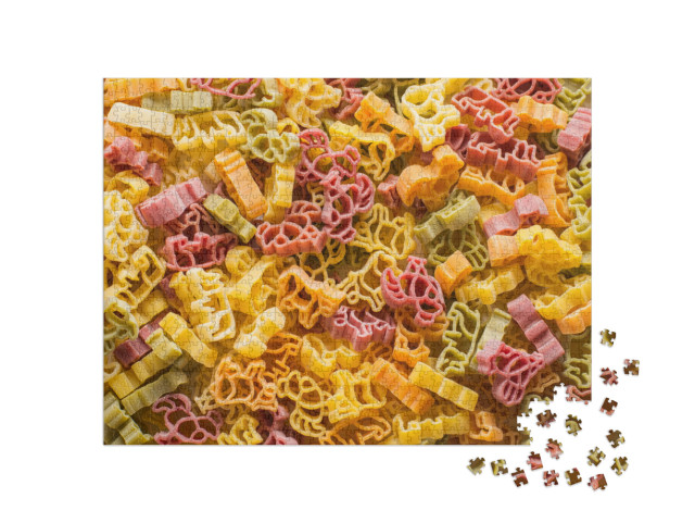 Baby Uncooked Pasta as Background. Background from Multi-... Jigsaw Puzzle with 1000 pieces