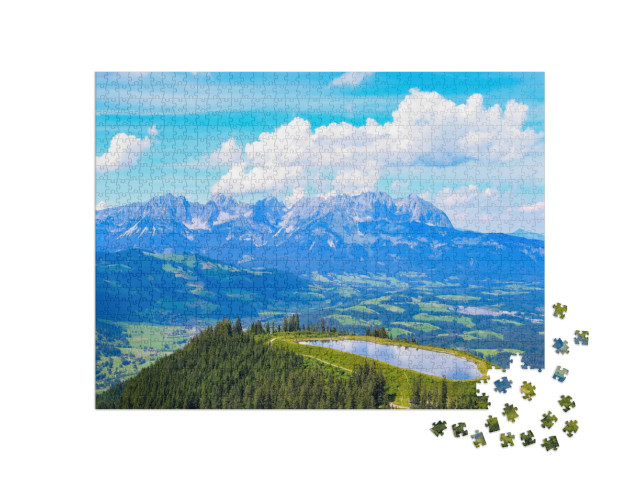 Walking Hiking Clouds Sky Green Alps Tirol Wilder Kaiser... Jigsaw Puzzle with 1000 pieces