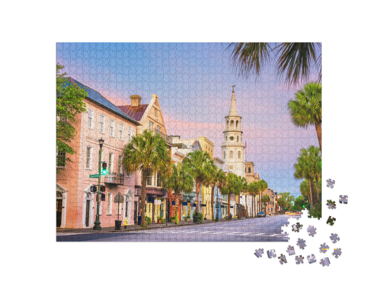 Charleston, South Carolina, USA in the French Quarter At T... Jigsaw Puzzle with 1000 pieces