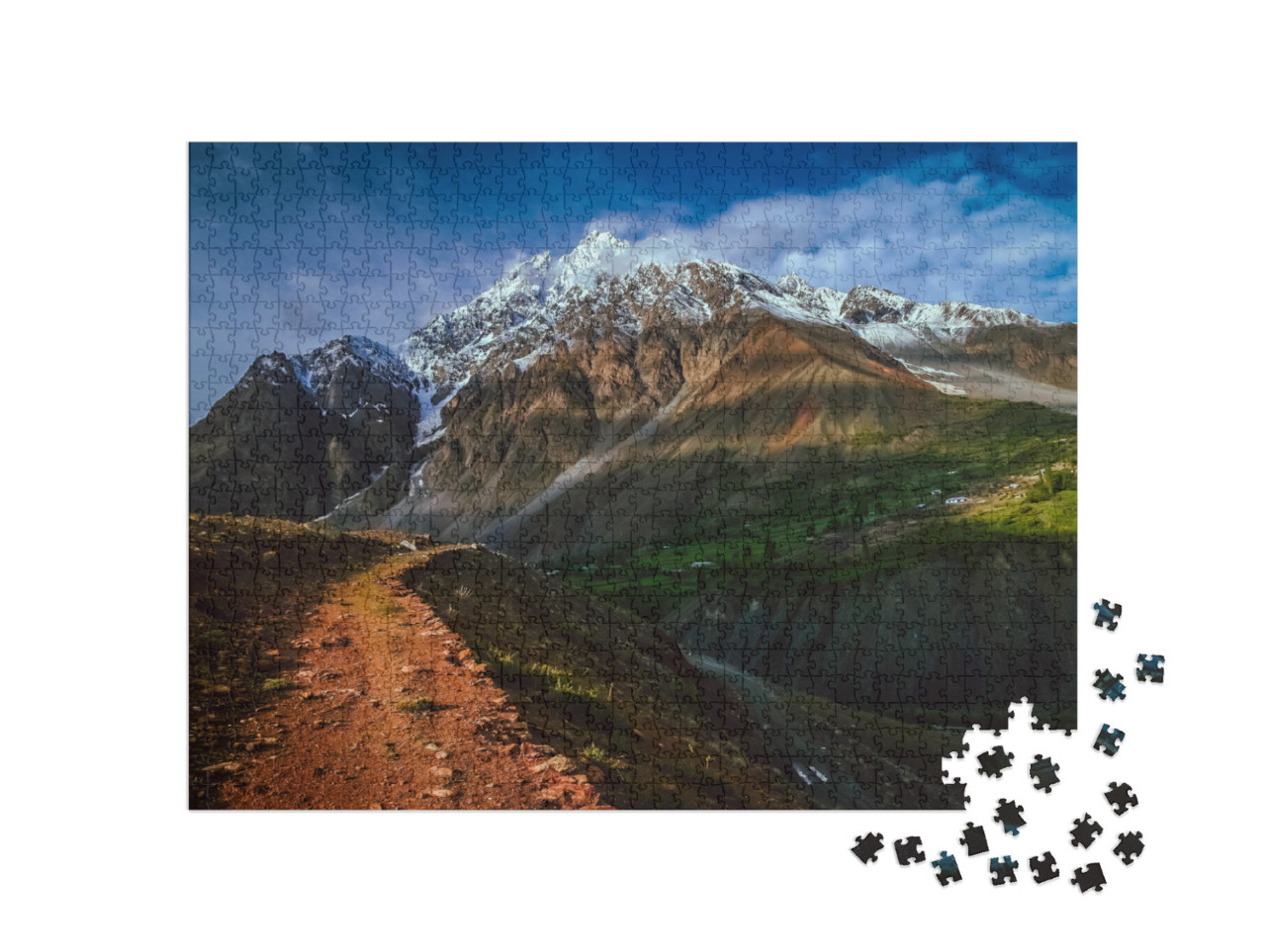 Beautiful Mountains in the Karakorum Near Shandur Pass &... Jigsaw Puzzle with 1000 pieces