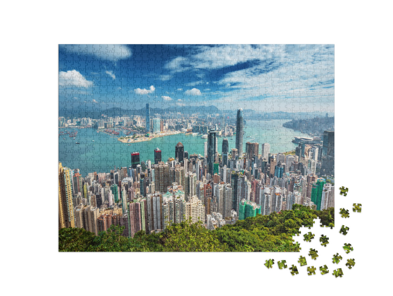 Hong Kong Skyline from the Victoria Peak, China... Jigsaw Puzzle with 1000 pieces